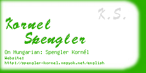 kornel spengler business card